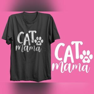 New Cat Mama TShirt Women Lady Fun Small - 2XL Printed Shirt Short Sleeve